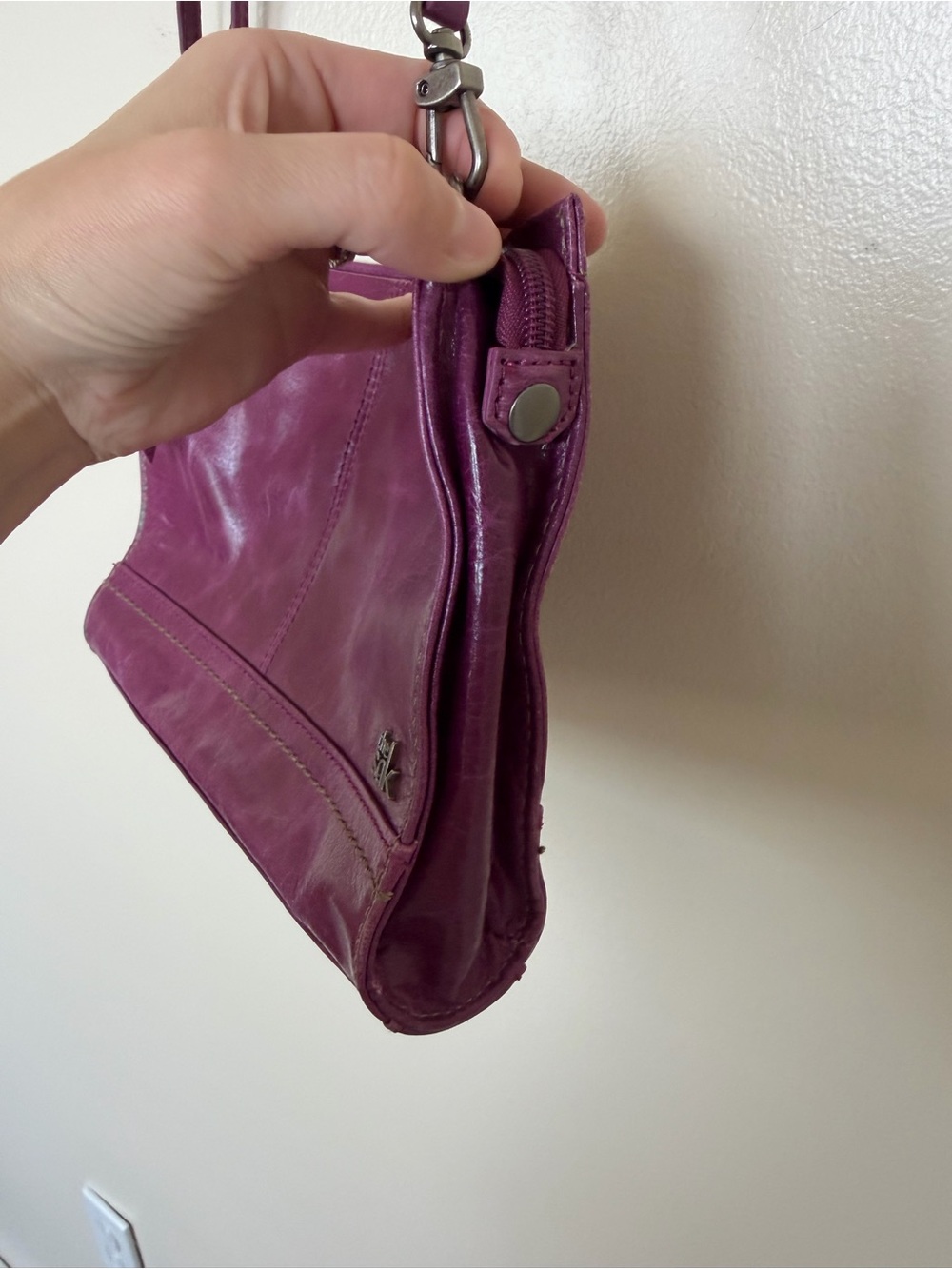 THE SAK Purple Berry Leather Crossbody Envelope Purse Bag - Picture 4 of 11